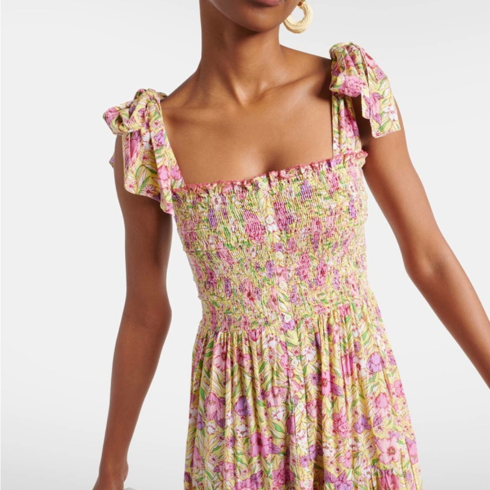 Floral Pink and Green Women's Dress